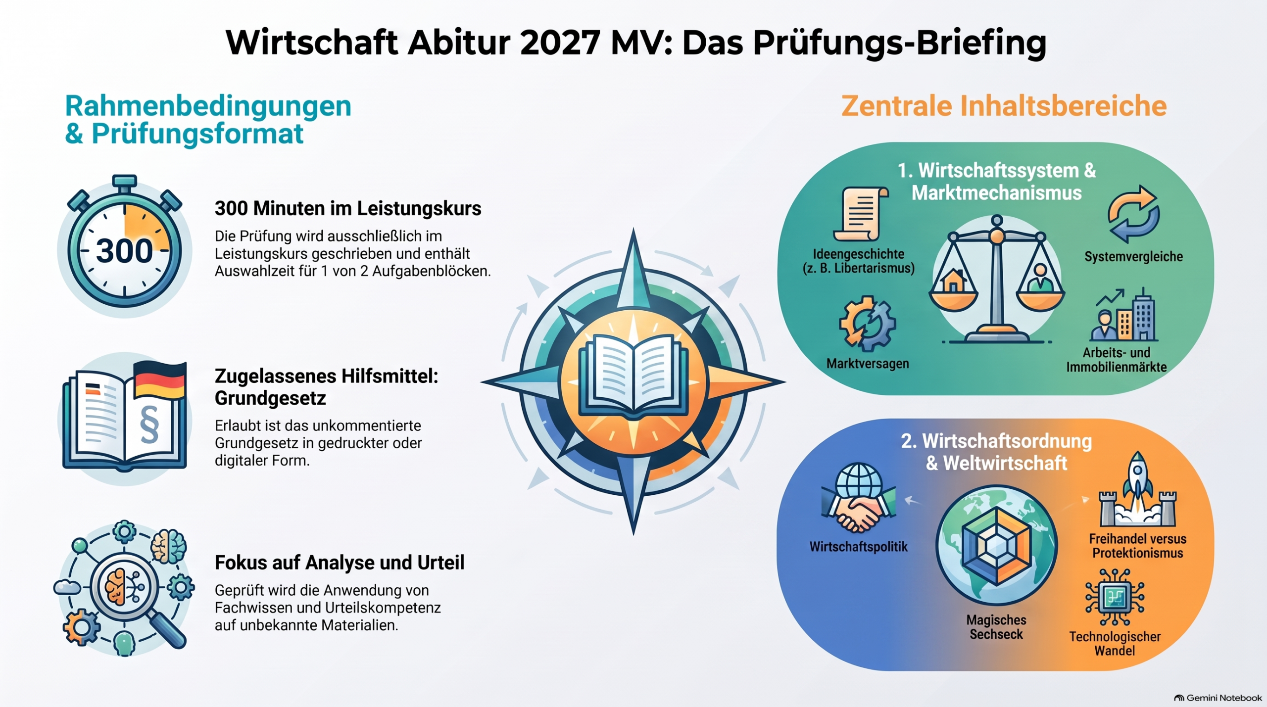 Themenübersicht Wirtschaft-Abitur 2027 Mecklenburg-Vorpommern als Infografik